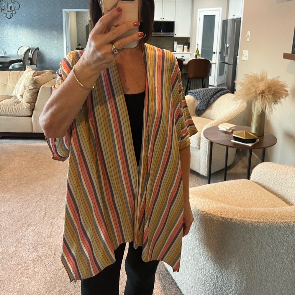 Lovestitch Multicolor Striped Kimono